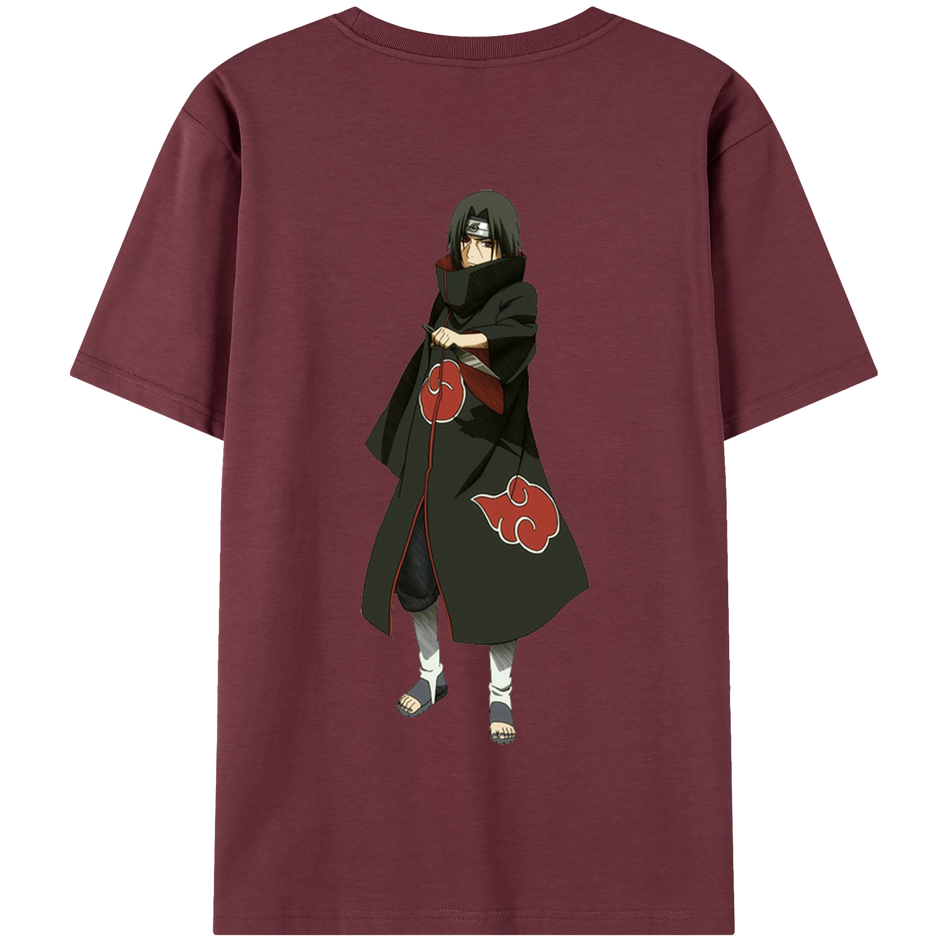 （画像用） NARUTO -ナルト- うちは イタチ Uchiha Itachi 綿100％半袖Tシャツ（背面プリント）